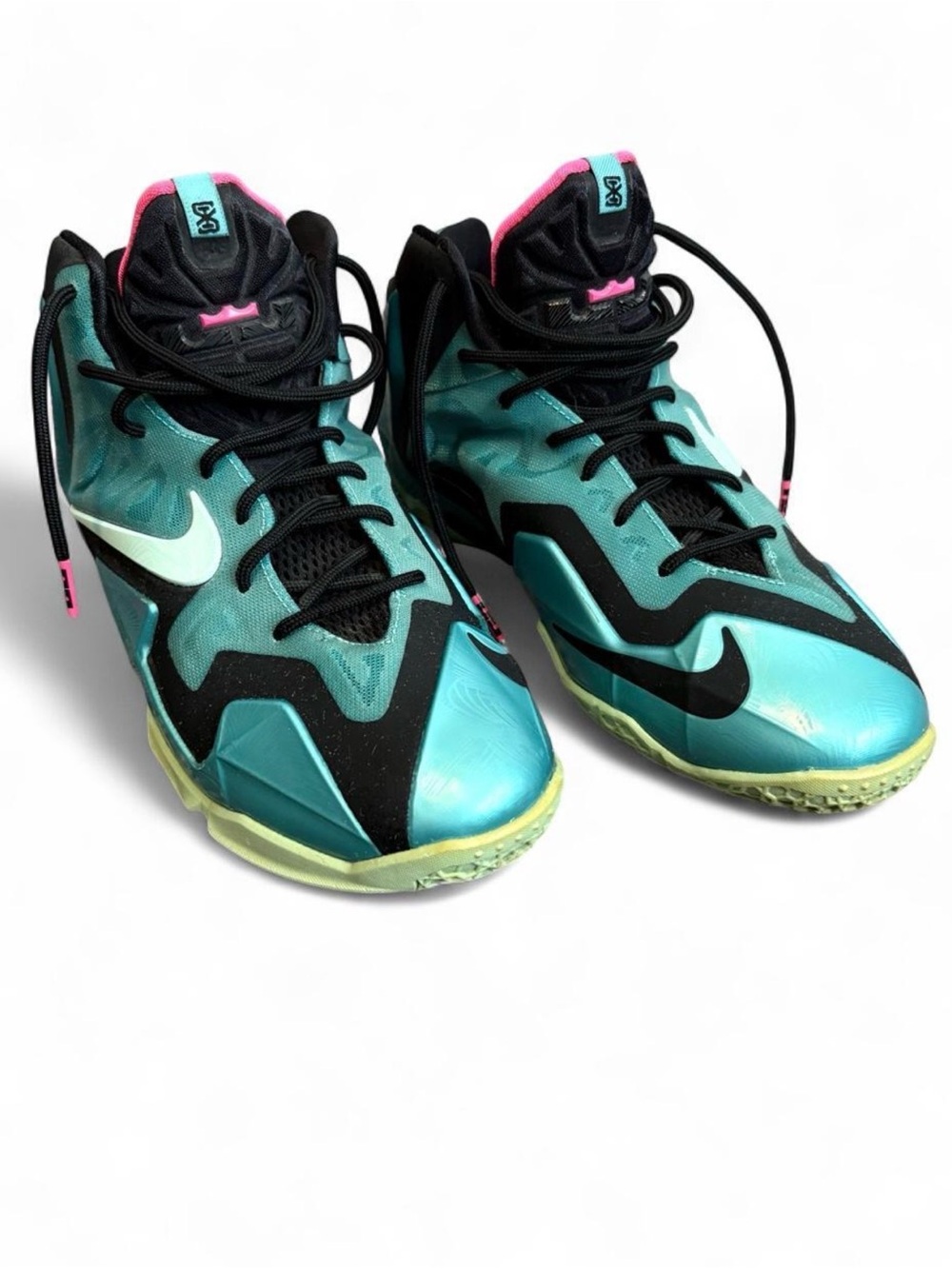 Nike LeBron 11 South Beach GS Teal Pink Black Basketball Shoes Kids 7Y 8.5 women